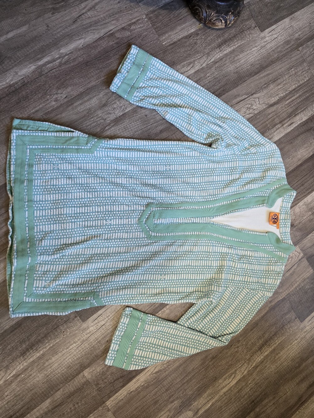 Tory Burch Mint Green Dopamine Tunic Top Luxury Designer Dress Y2K Resortwear - Picture 12 of 13